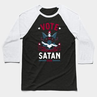 Vote Satan - Vote 2020 - Election - Creepy Cute - Goth Baseball T-Shirt